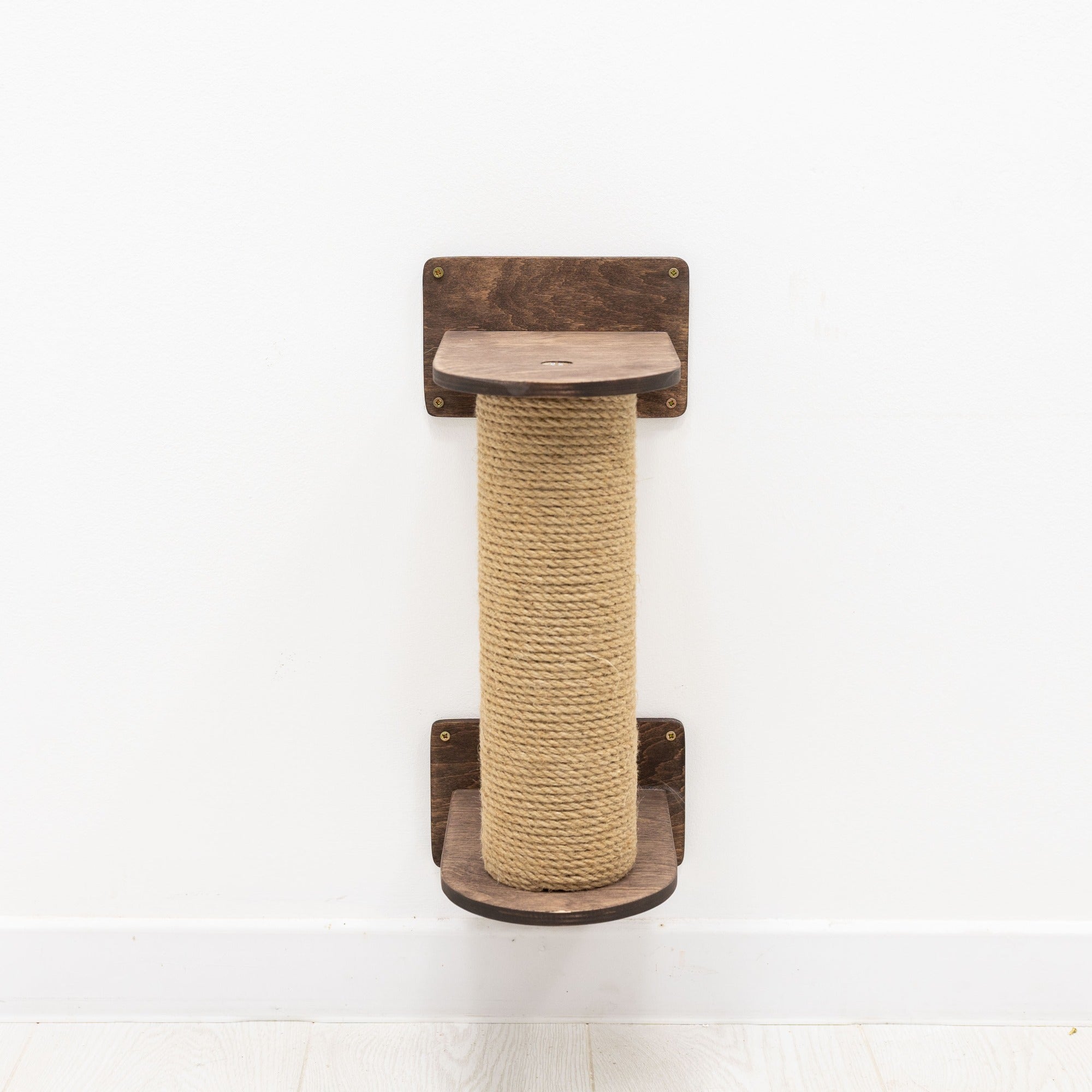 Small Cat Tree in Dark Walnut with Sisal Scratching Post