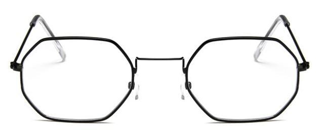 Polarized Small Square Sunglasses Retro Metal Polygon Frames
