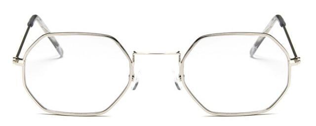 Polarized Small Square Sunglasses Retro Metal Polygon Frames