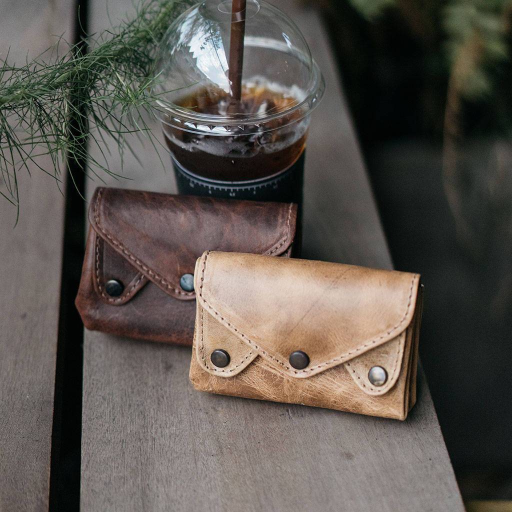 Handmade Leather Accordion Wallet