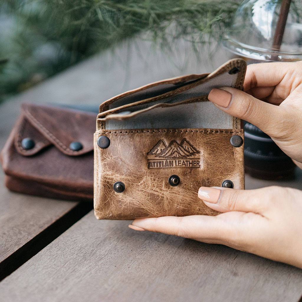 Handmade Leather Accordion Wallet