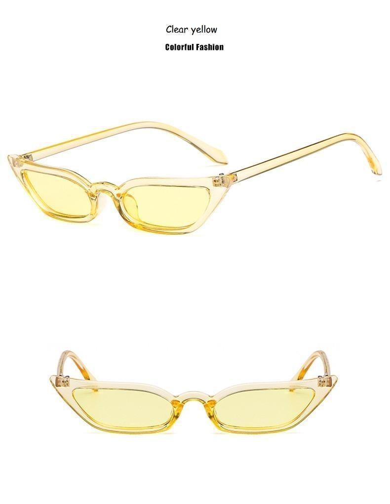 Small Leopard Cateye Sunglasses Vintage UV400 Protection