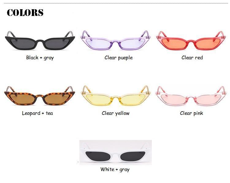 Small Leopard Cateye Sunglasses Vintage UV400 Protection