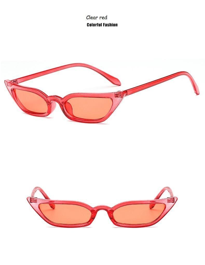 Small Leopard Cateye Sunglasses Vintage UV400 Protection