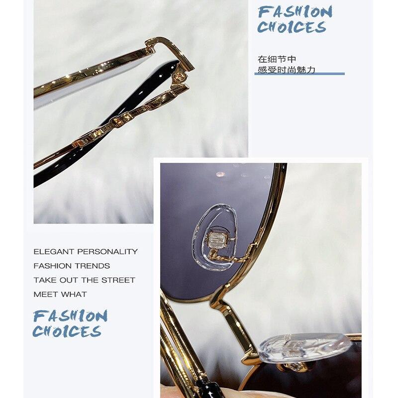 Small Oval Retro Sunglasses UV400 Minimalist Style