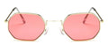 Classic Retro Small Polygon Sunglasses Delicate Metal Frame Shades