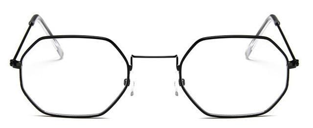 Classic Retro Small Polygon Sunglasses Delicate Metal Frame Shades