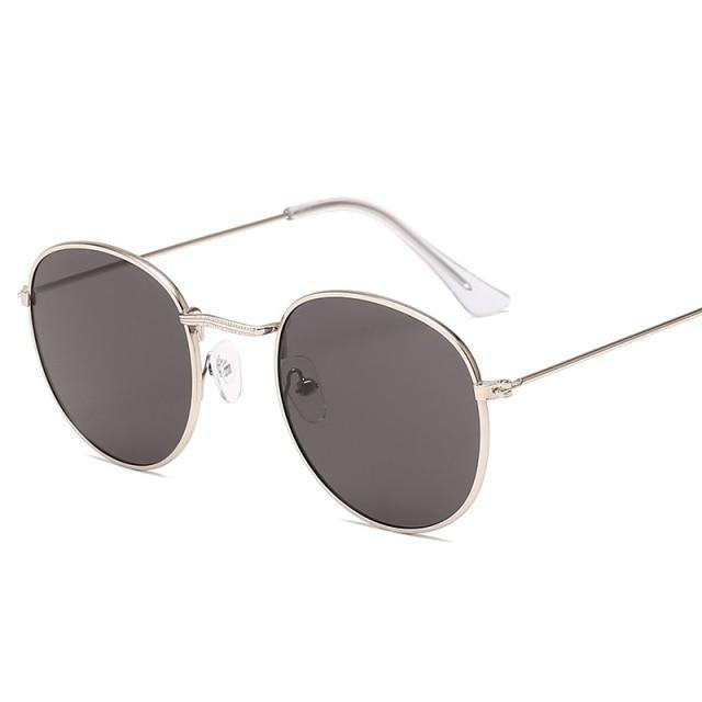 Small Round Polarized Sunglasses Retro Designer Metal Frame UV400