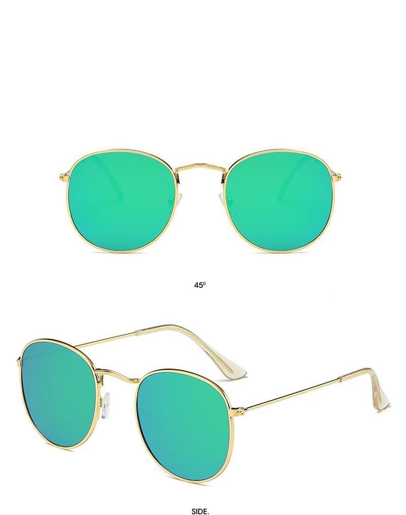 Small Round Polarized Sunglasses Retro Designer Metal Frame UV400