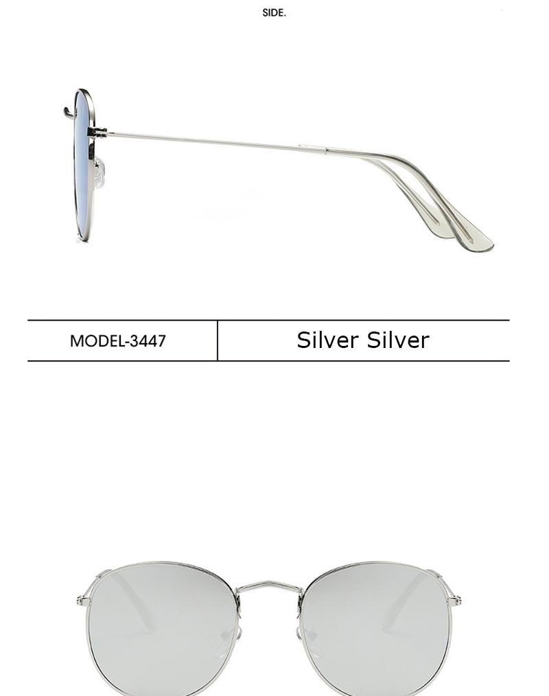 Small Round Polarized Sunglasses Retro Designer Metal Frame UV400