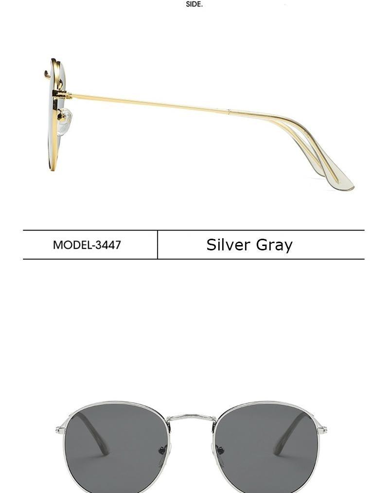 Small Round Polarized Sunglasses Retro Designer Metal Frame UV400