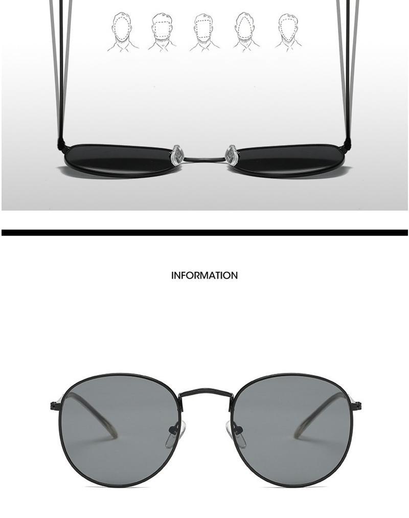 Small Round Polarized Sunglasses Retro Designer Metal Frame UV400