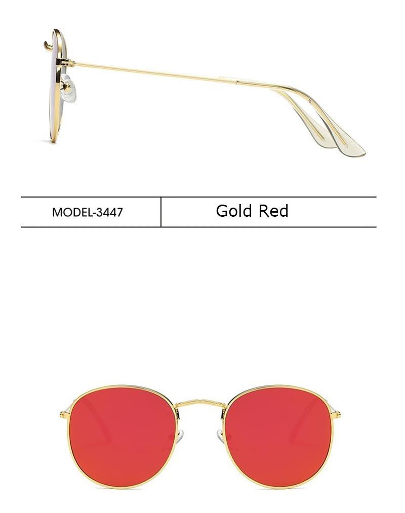 Small Round Polarized Sunglasses Retro Designer Metal Frame UV400