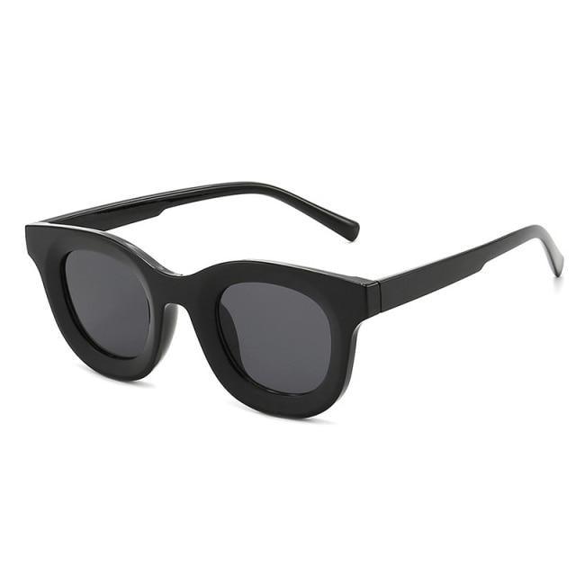Round Fashion Sunglasses with Blue Light Filtering for Women