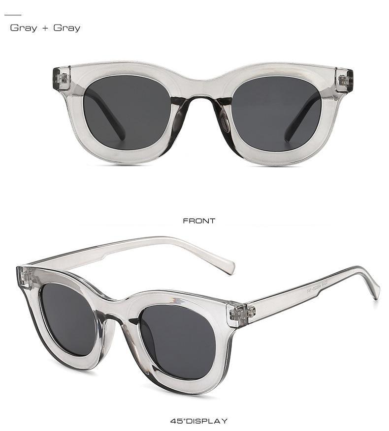 Round Fashion Sunglasses with Blue Light Filtering for Women