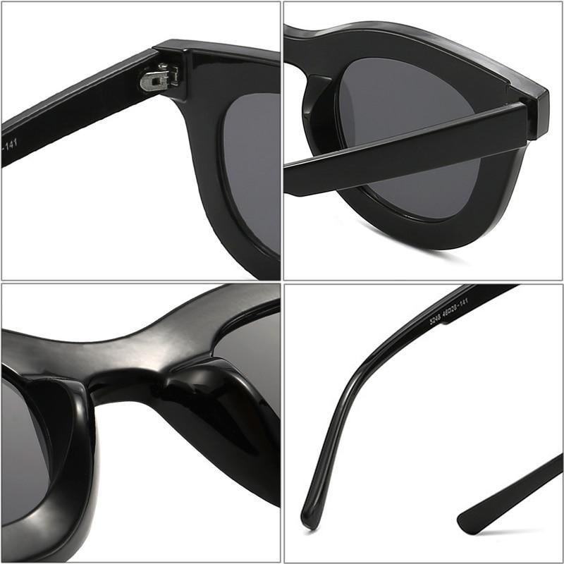 Round Fashion Sunglasses with Blue Light Filtering for Women