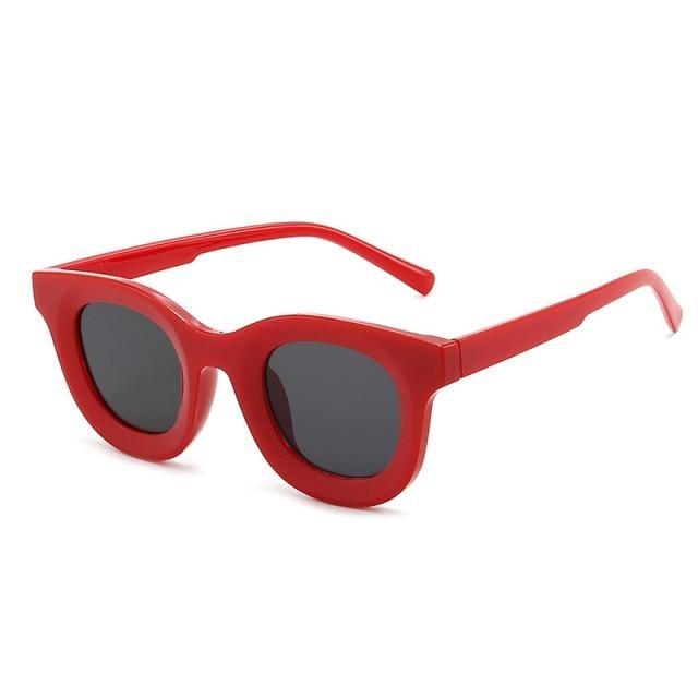 Round Fashion Sunglasses with Blue Light Filtering for Women