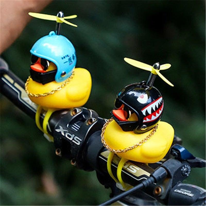 Yellow Bike Duck Bell with Propeller Helmet and LED Light