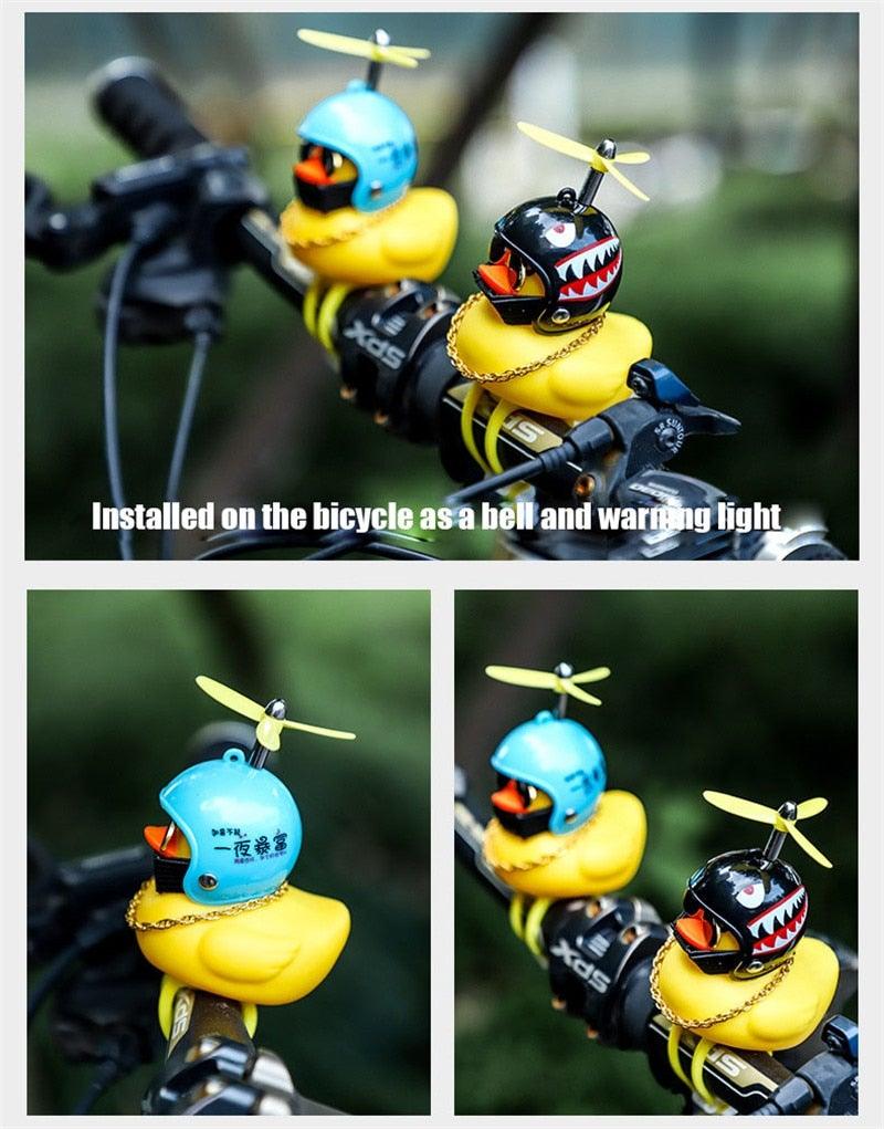 Yellow Bike Duck Bell with Propeller Helmet and LED Light