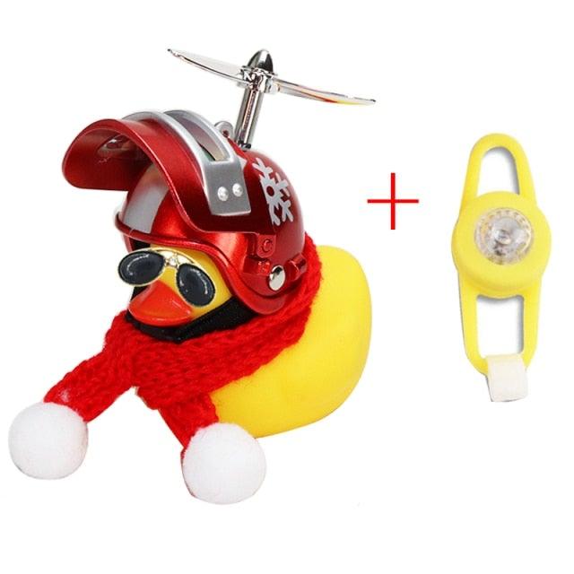 Yellow Bike Duck Bell with Propeller Helmet and LED Light