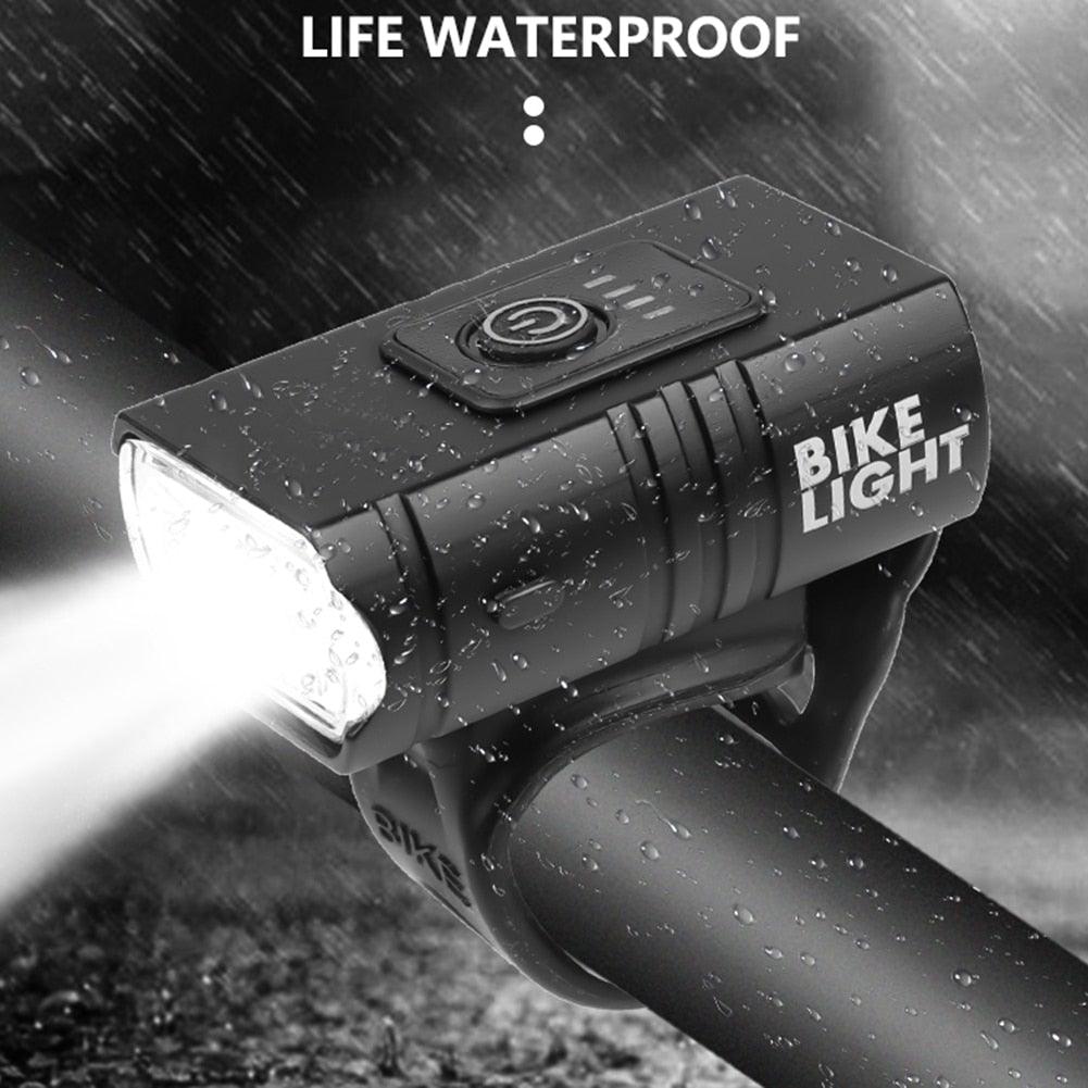 Powerful USB Rechargeable LED Bike Headlight for Night Cycling
