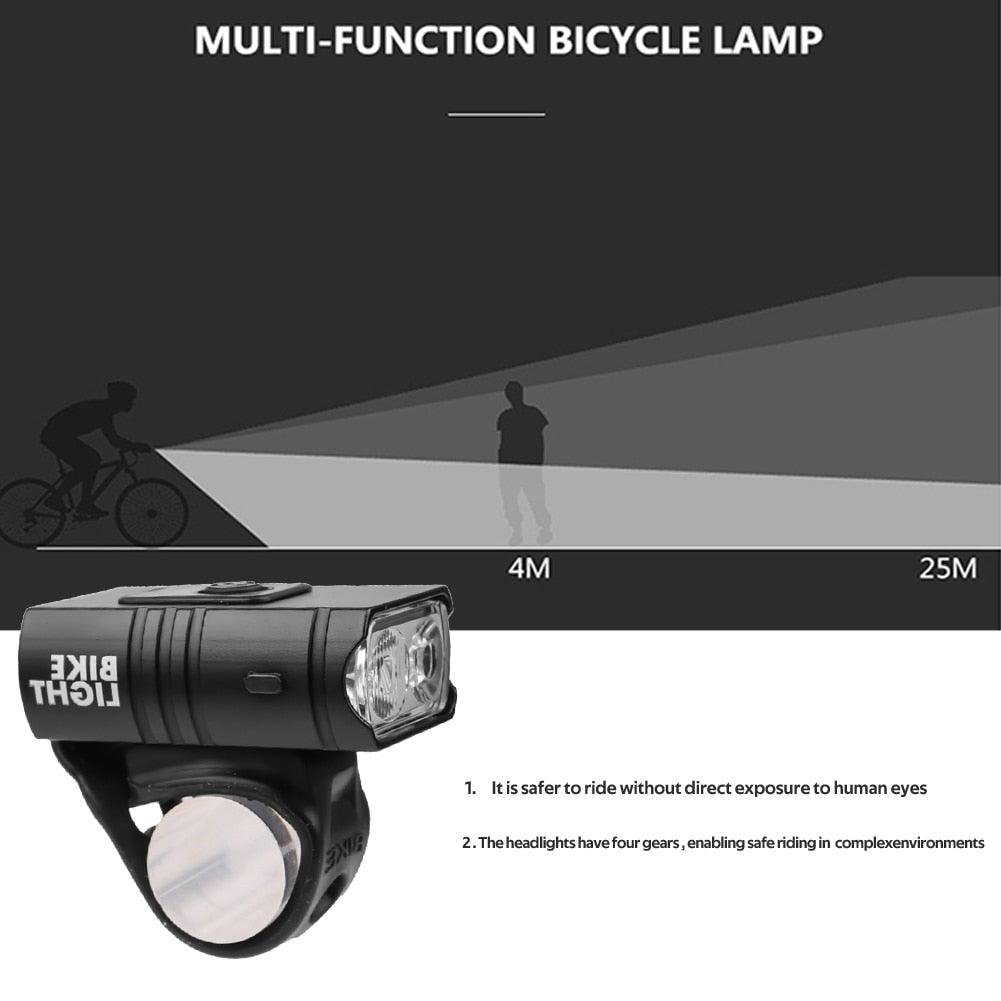 Powerful USB Rechargeable LED Bike Headlight for Night Cycling