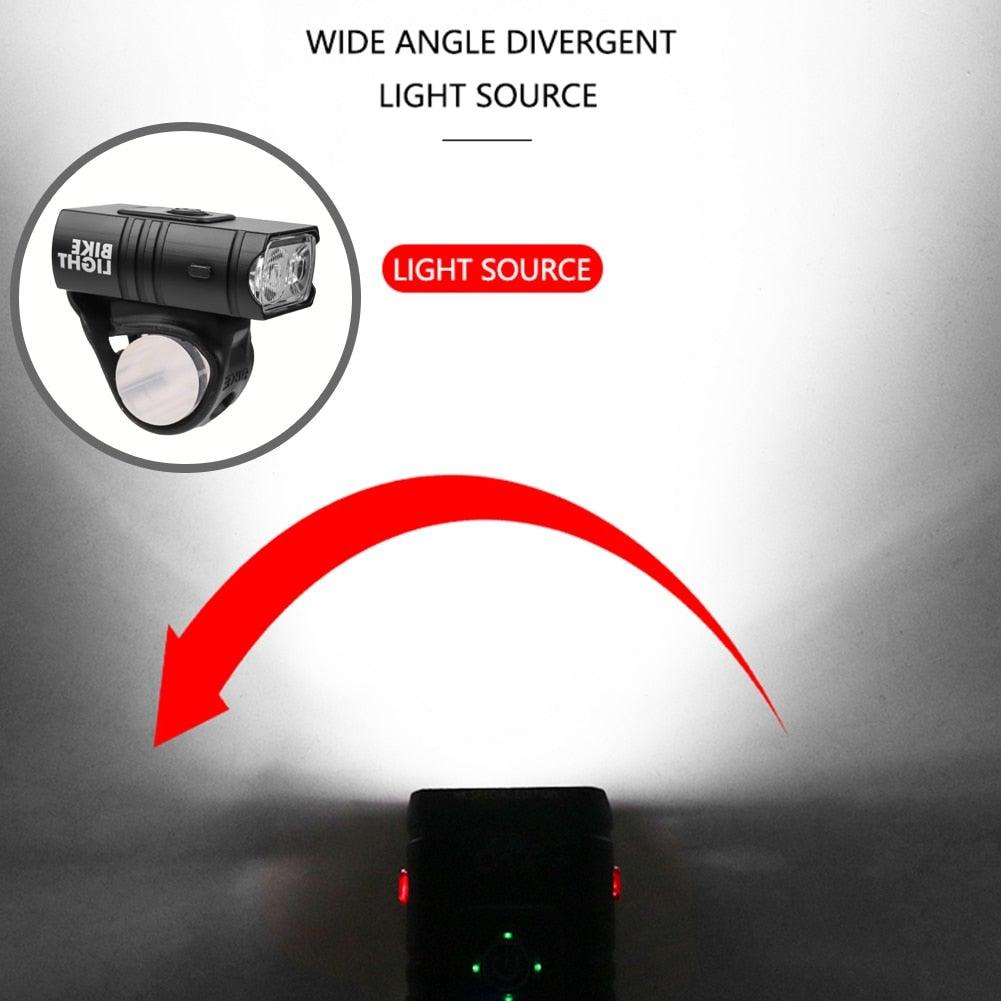 Powerful USB Rechargeable LED Bike Headlight for Night Cycling