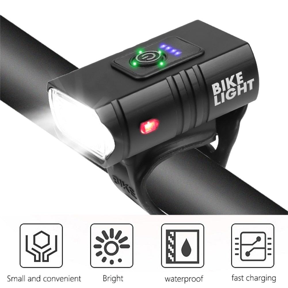 Powerful USB Rechargeable LED Bike Headlight for Night Cycling