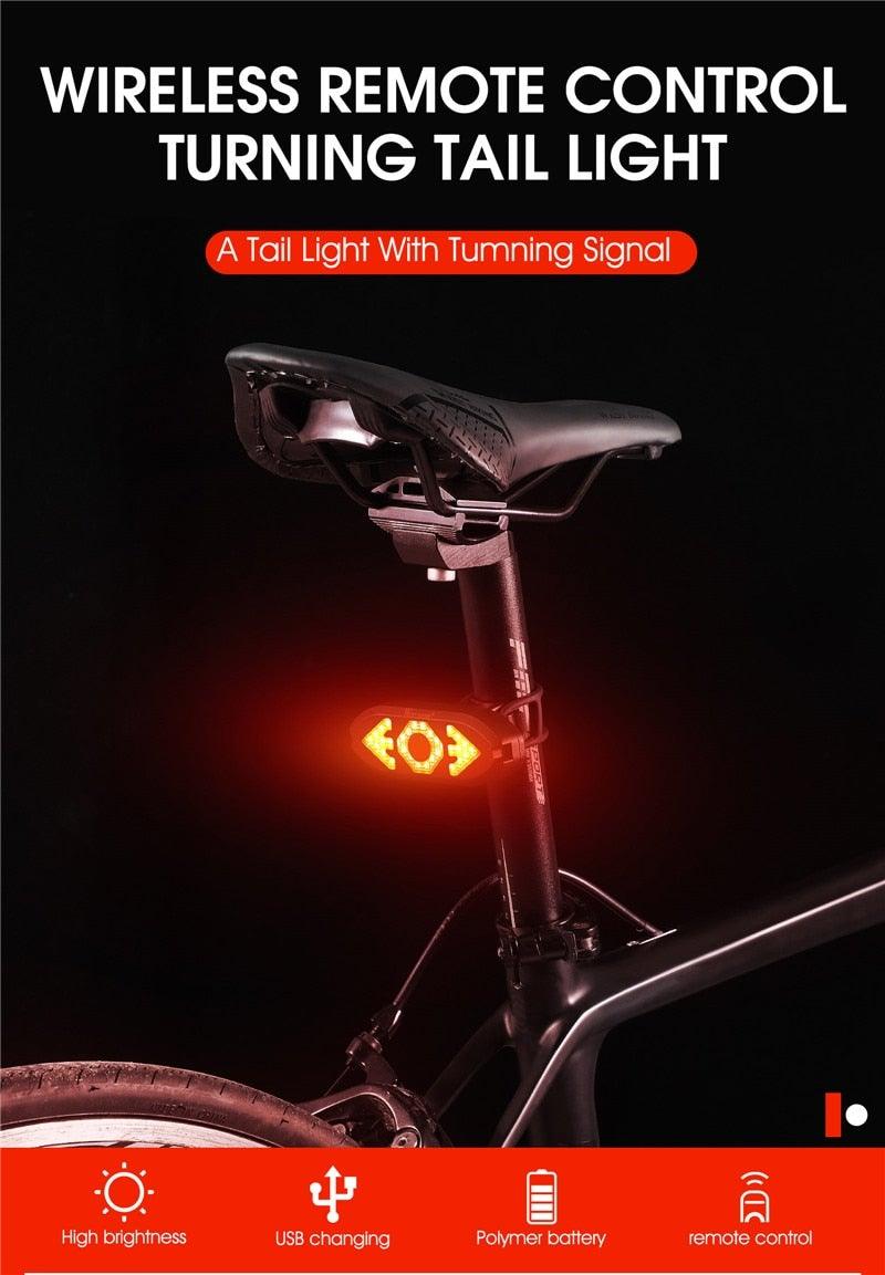 Wireless Remote Control LED Bike Turn Signal Taillight
