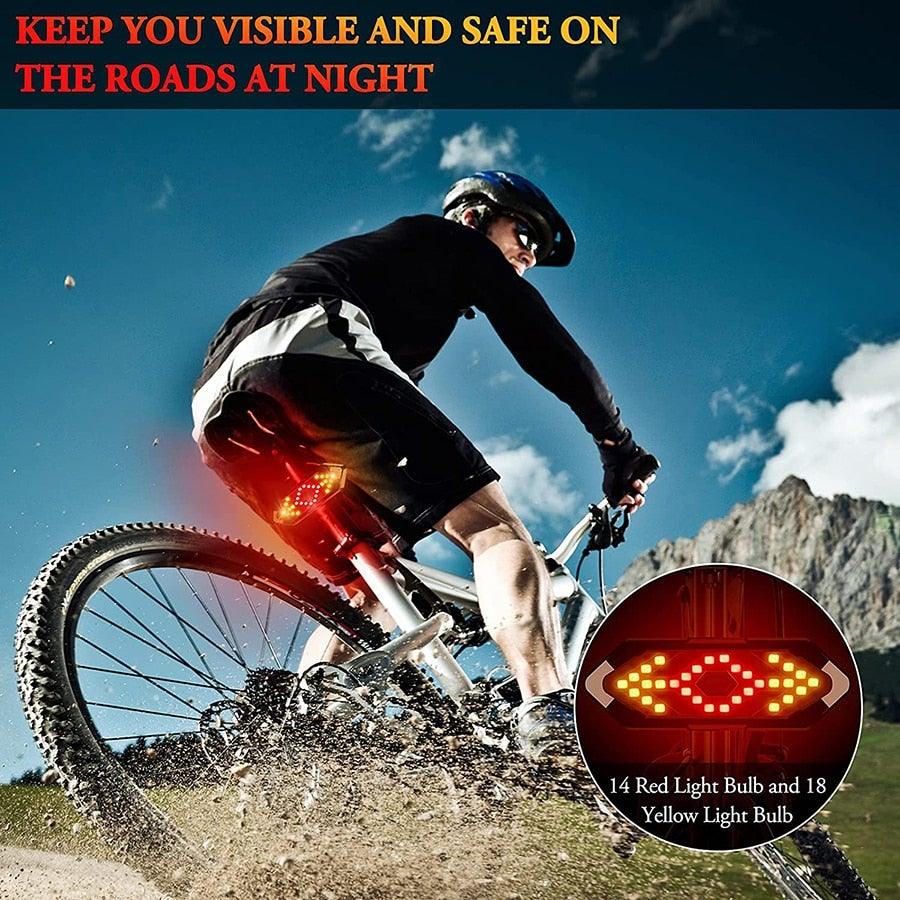 Wireless Remote Control Bicycle Taillight with Turn Signals