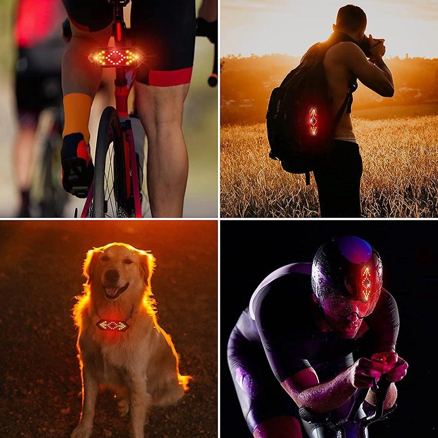 Wireless Remote Control Bicycle Taillight with Turn Signals
