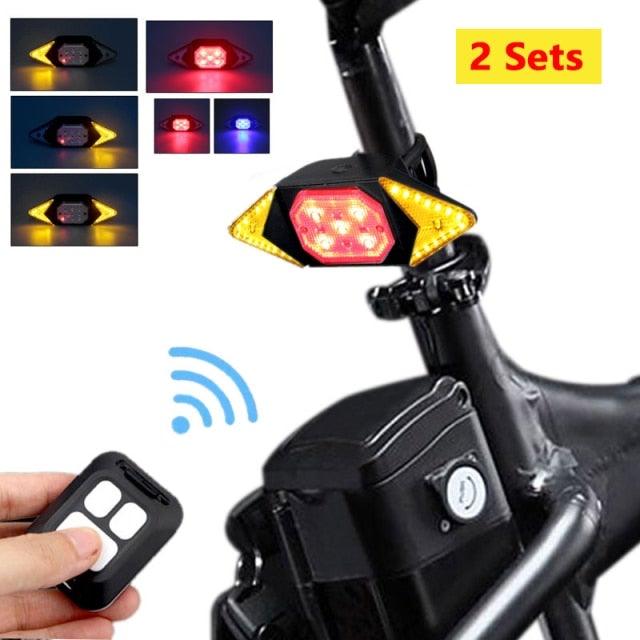 Wireless Remote Control Bicycle Tail Light with LED Turning Signals
