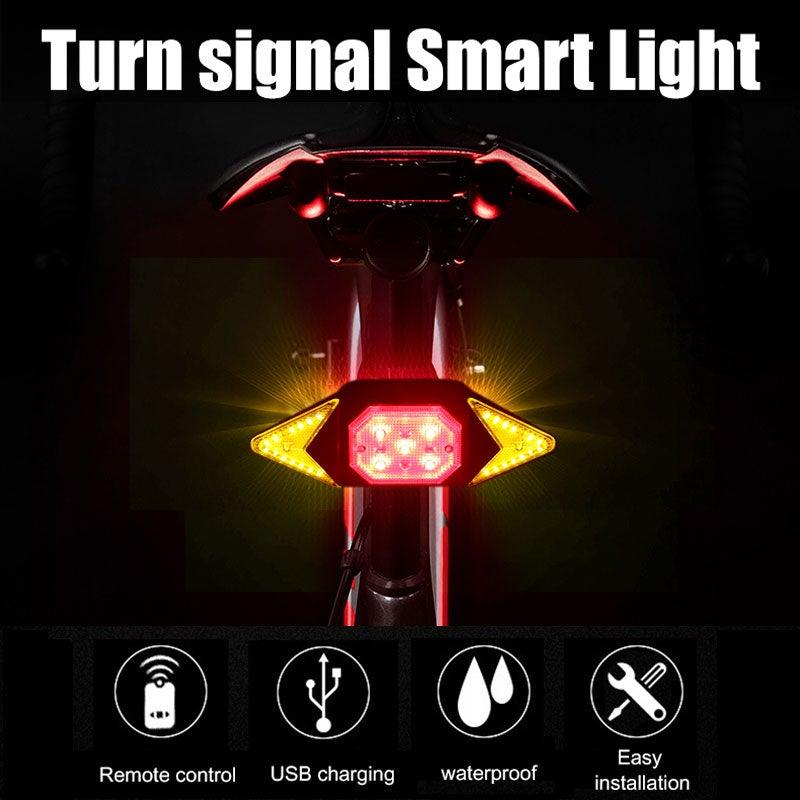 Wireless Remote Control Bicycle Tail Light with LED Turning Signals