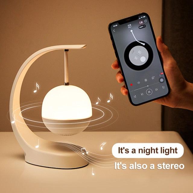 Bluetooth Speaker LED Night Light – Minimalist Color Changing Lamp