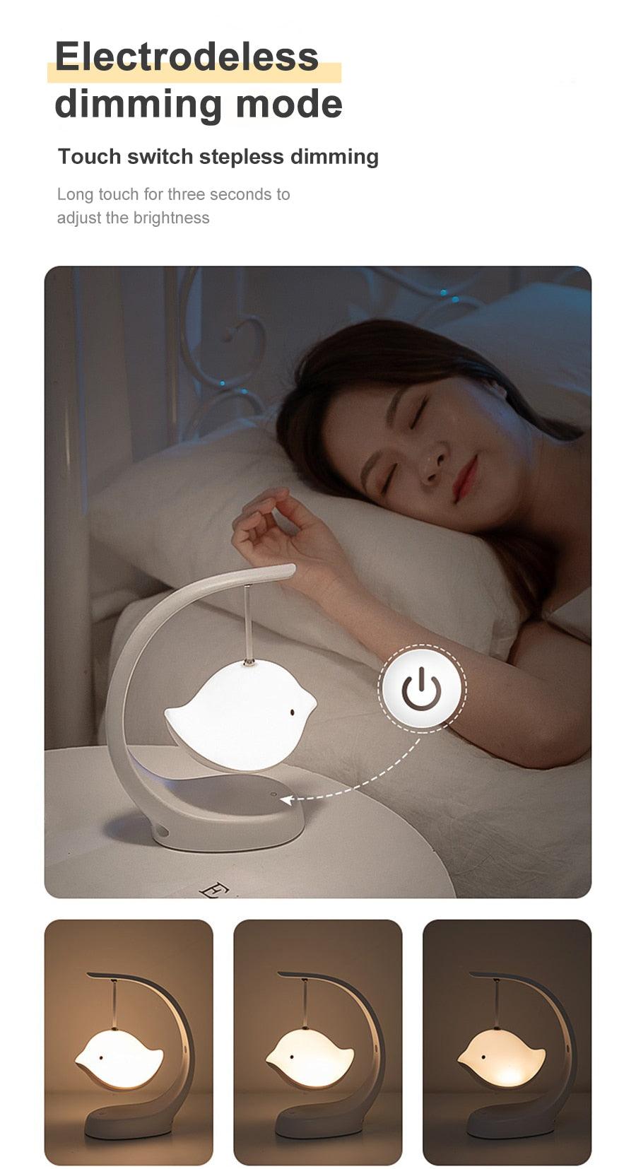 Bluetooth Speaker LED Night Light – Minimalist Color Changing Lamp