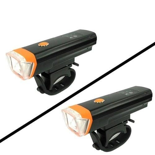 Smart Induction LED Bike Headlight and Rear Tail Light Set