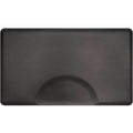Smart Step Elite 3' x 5' rectangular anti-fatigue floor mat in solid matte black