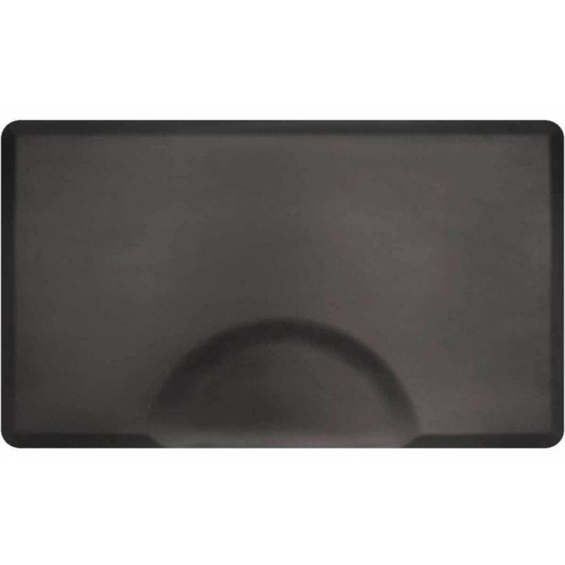 Smart Step Elite 3' x 5' rectangular anti-fatigue floor mat in solid matte black