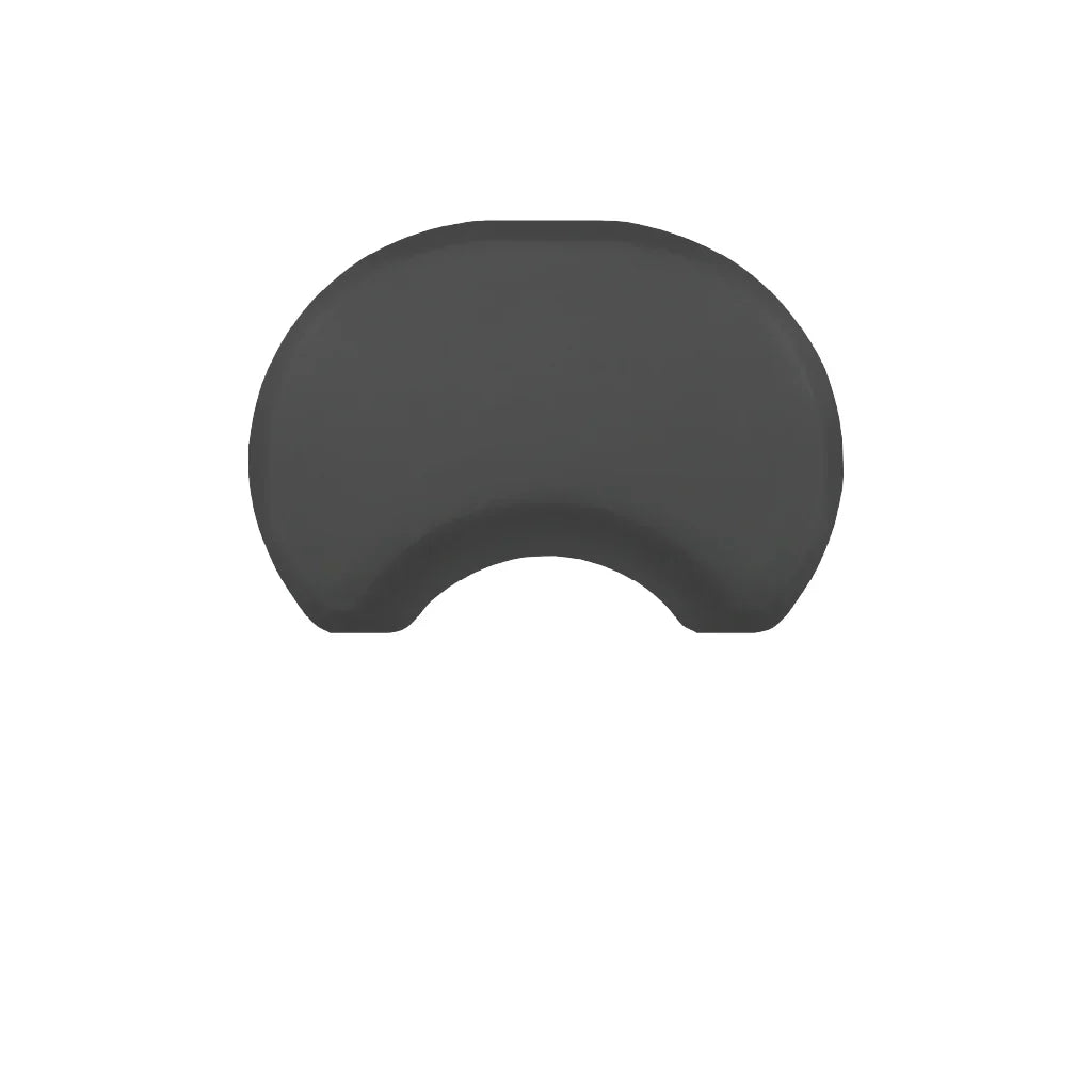 Smart Step Elite Round 2.5' x 3.5' Black Anti-Fatigue Salon Mat on a professional floor