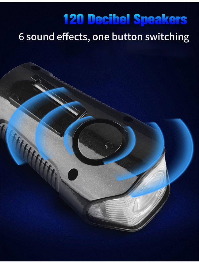 4-in-1 Rechargeable Bike Light with LCD Odometer and Speedometer