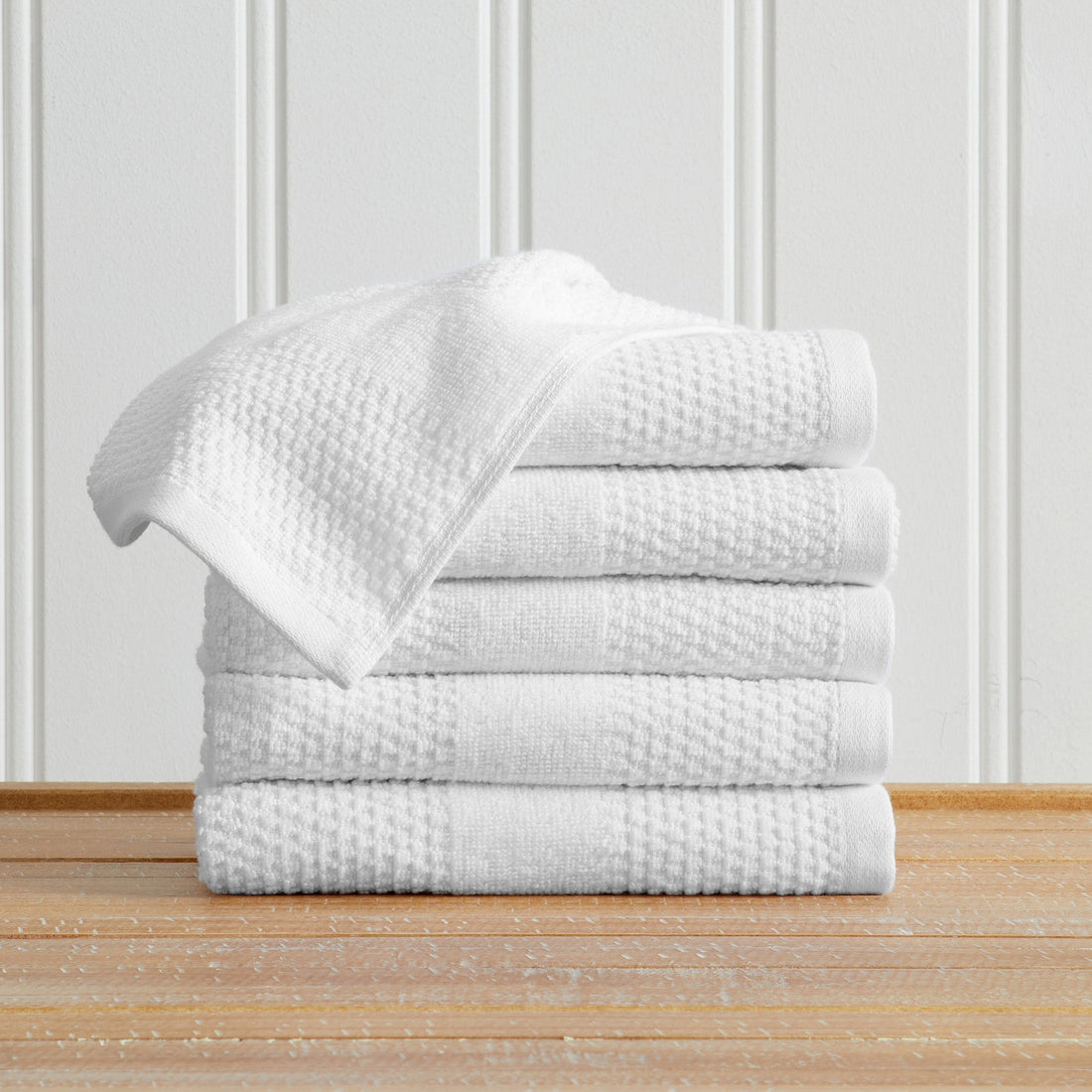 100% Cotton Woven Texture Bath Towel Set - Marbella Collection