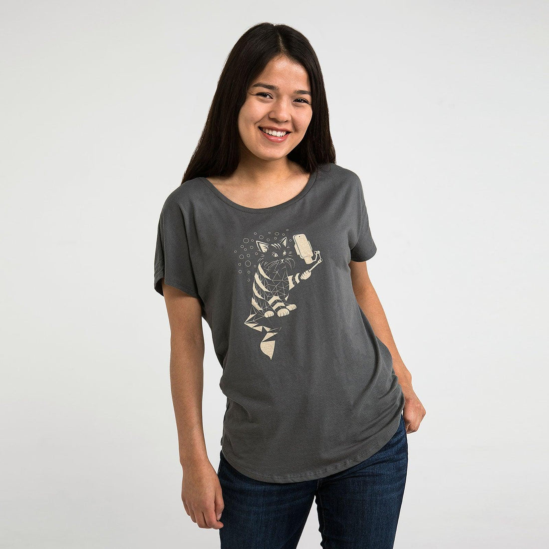 Women's Snap Cat Dolman Shirt