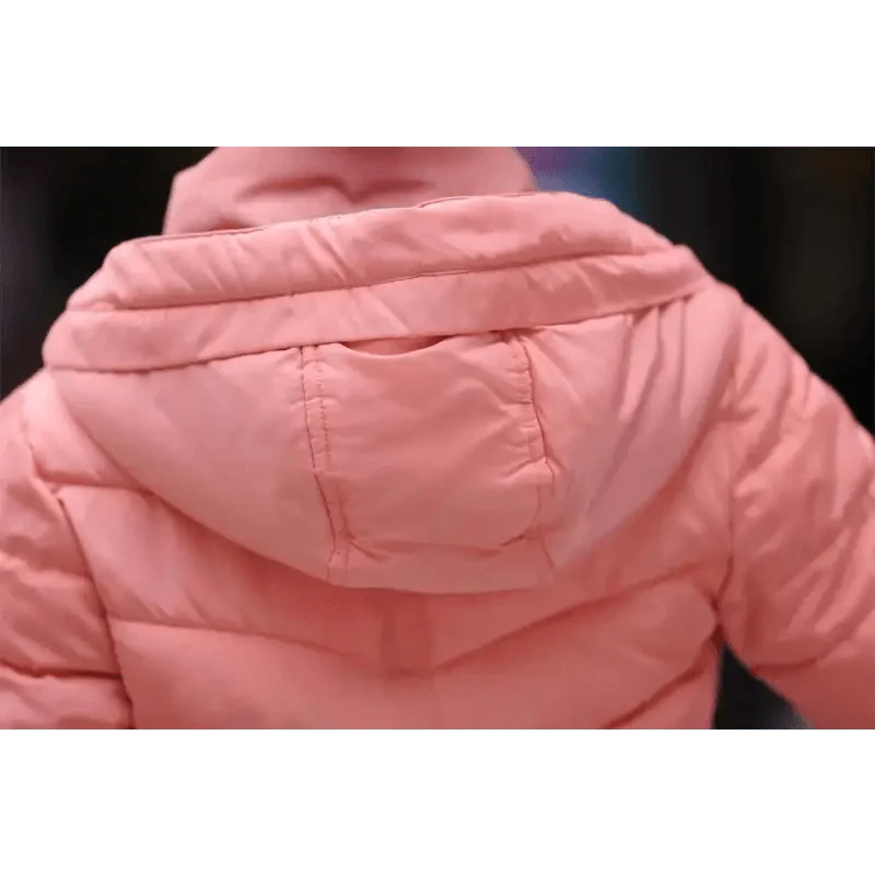 Women’s Short Hooded Padded Winter Jacket – Solid Sporty Outerwear