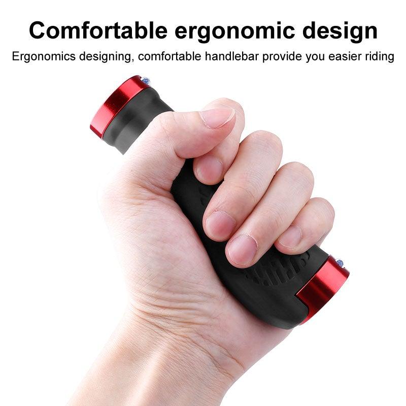 Lock-On Bike Handlebar Grips, Anti-Slip Aluminum Alloy Rubber