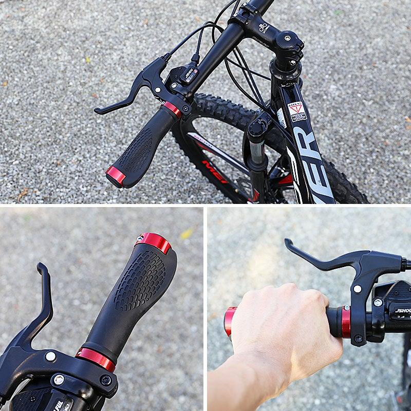 Lock-On Bike Handlebar Grips, Anti-Slip Aluminum Alloy Rubber