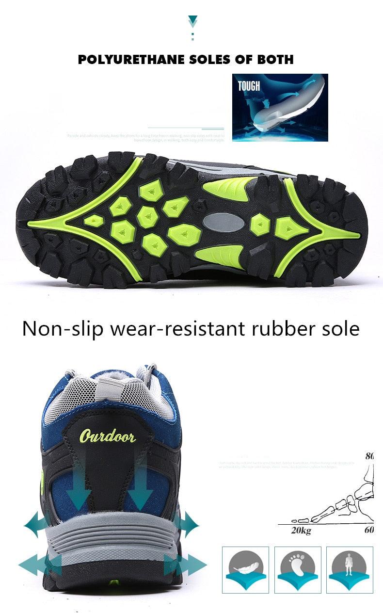 Mens Fur Lined Snow Boots - Comfortable Non-Slip Winter Ankle Shoes