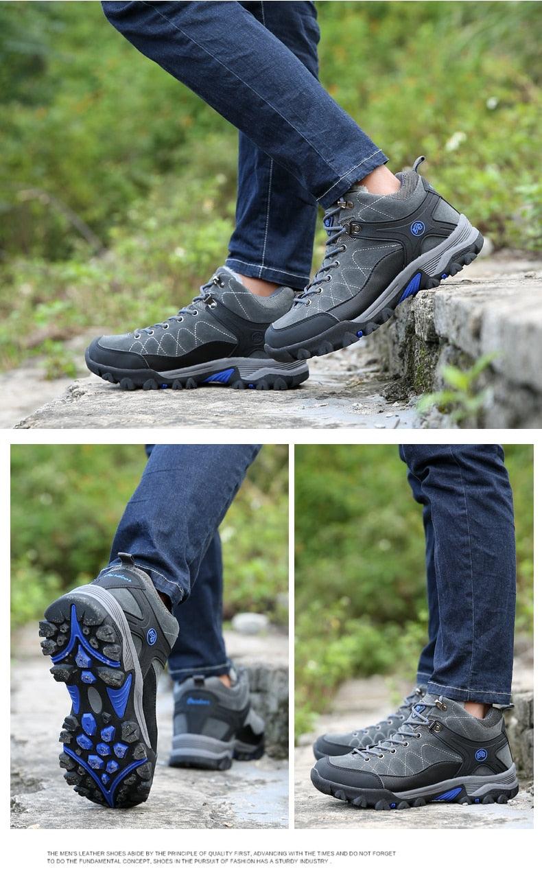 Mens Fur Lined Snow Boots - Comfortable Non-Slip Winter Ankle Shoes