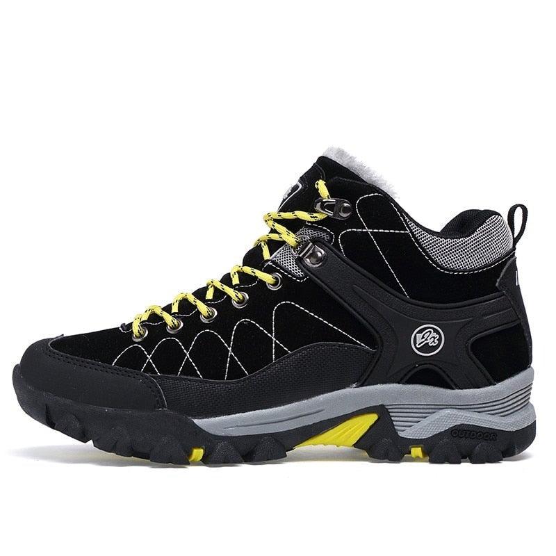 Mens Fur Lined Snow Boots - Comfortable Non-Slip Winter Ankle Shoes