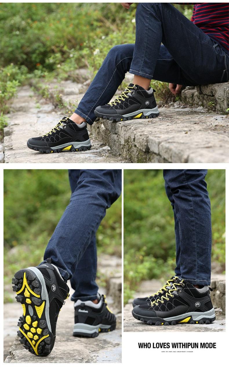 Mens Fur Lined Snow Boots - Comfortable Non-Slip Winter Ankle Shoes