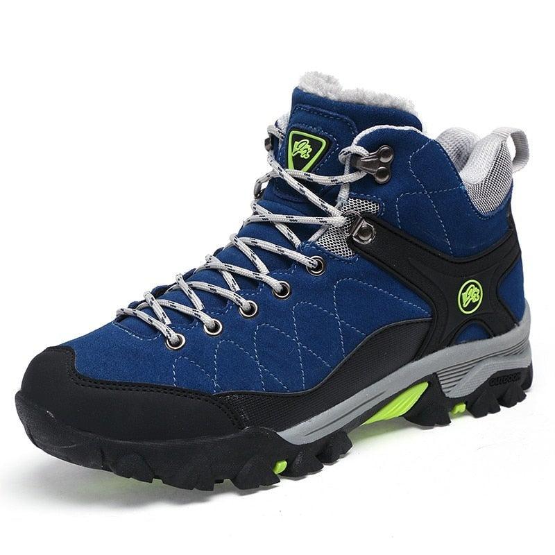Mens Fur Lined Snow Boots - Comfortable Non-Slip Winter Ankle Shoes